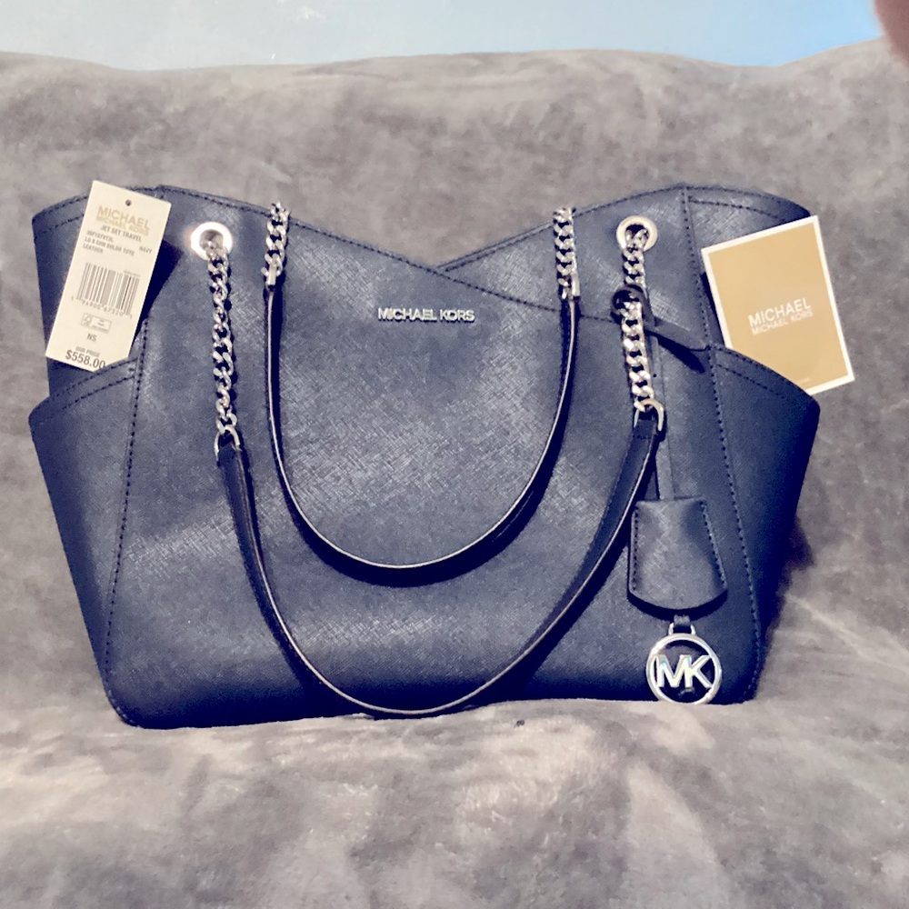 Michael kors large navy tote